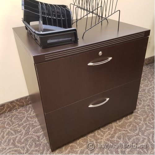 Espresso Wood 2 Drawer Lateral Filing 30x24 Allsold.ca Buy